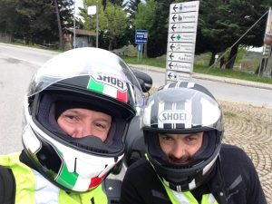 Io e Michele (siamo più belli con i caschi)